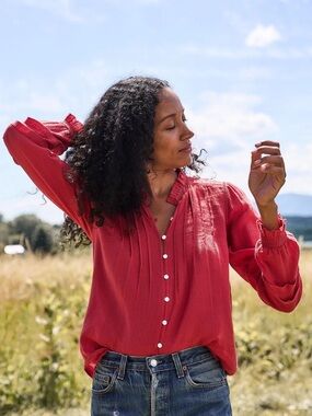 FAHERTY • Willa Top in Carmine